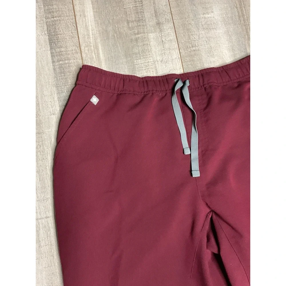 FIGS Mens Burgundy Jogger Scrub Pants Elastic Drawstring‎ Waist MXXSW2004S